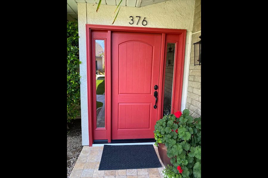 A red door